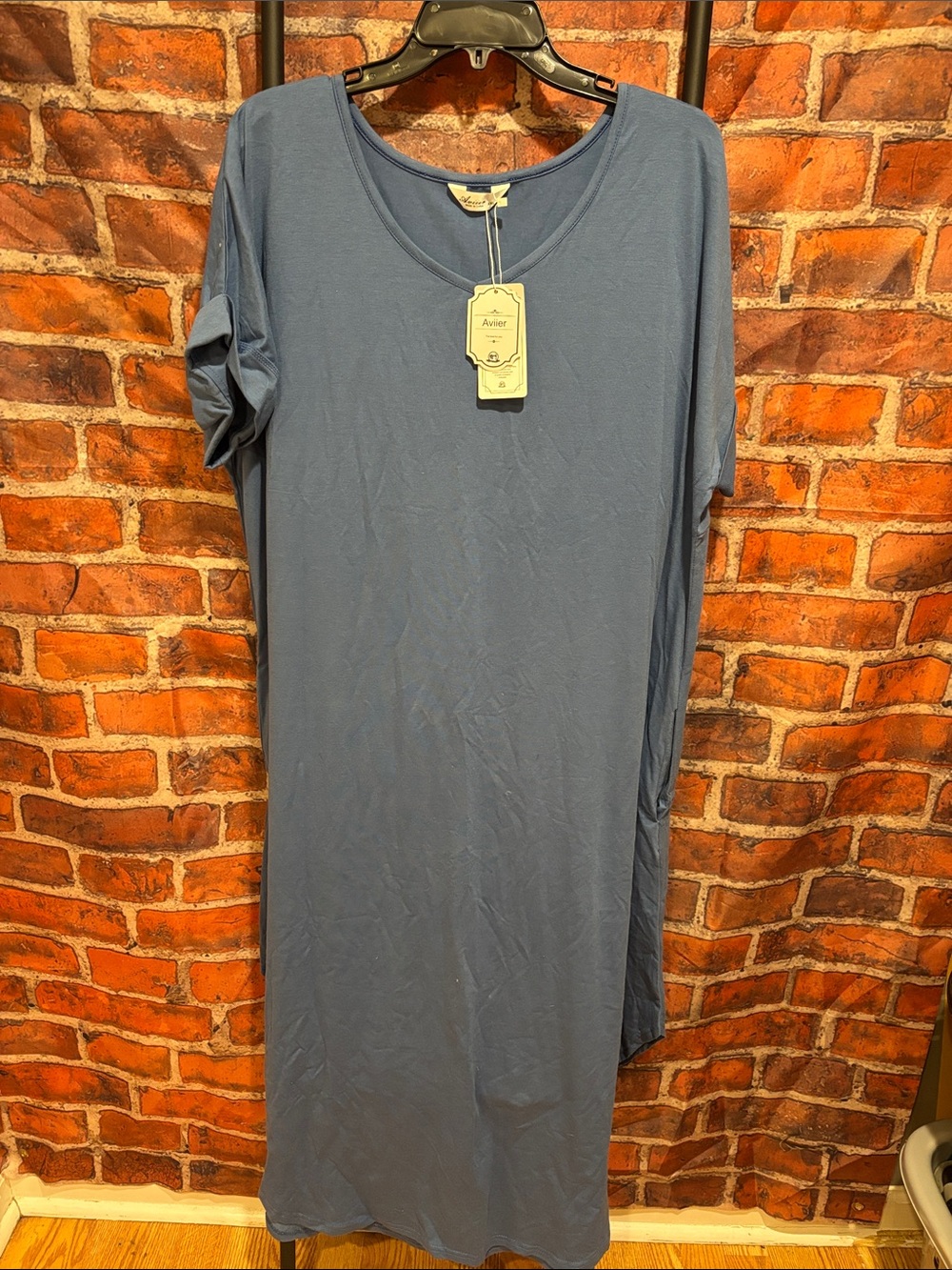 Women's Blue Modal Sleep Dress
